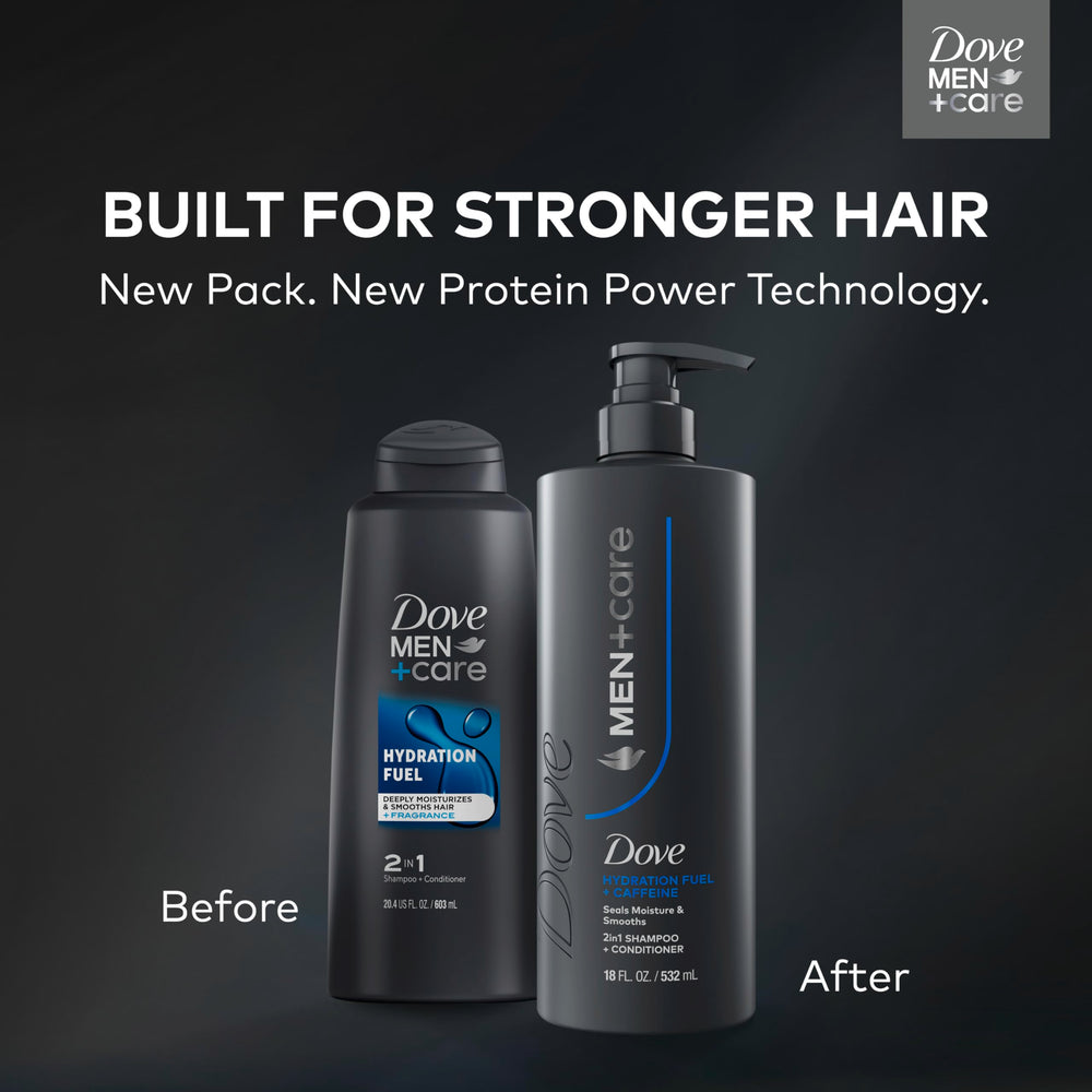 DOVE MEN + CARE pump and cap detail for easy dispensing benefit