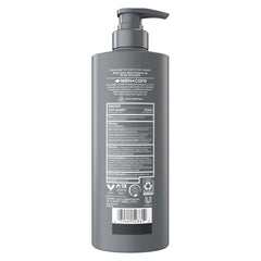 Dove Men+Care bottle pump and cap detail for easy dispensing