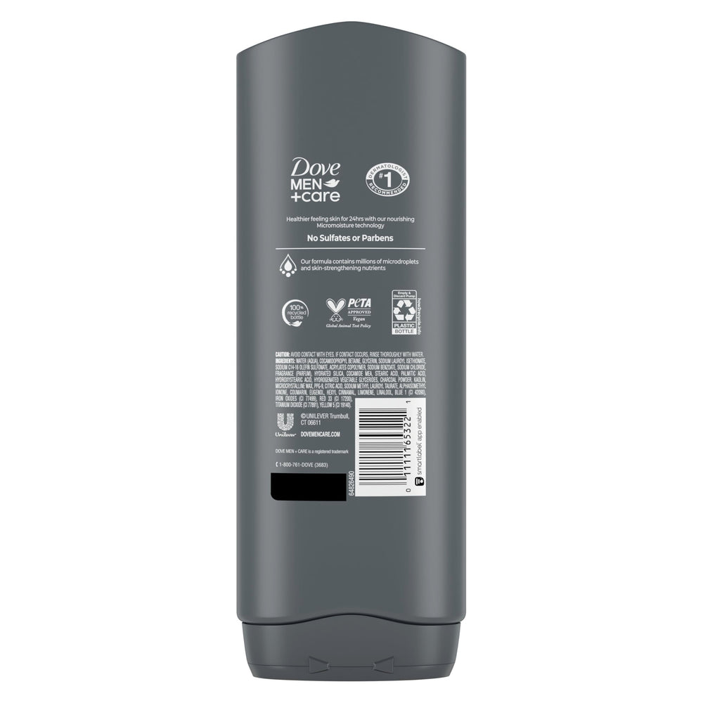DOVE MEN + CARE gel texture pumped into hand for rich lather