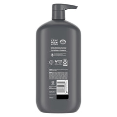 Dove Men+Care pump dispensing wash, demonstrates easy one-handed use and control