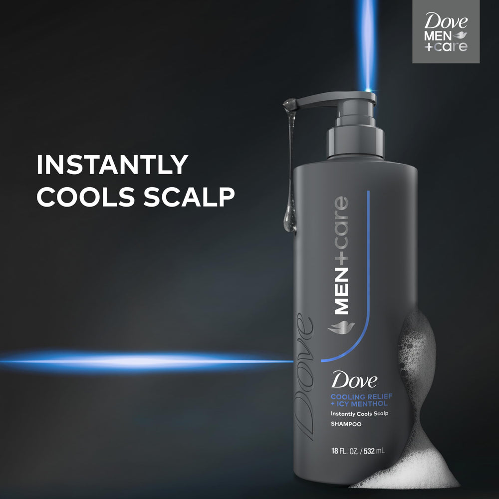 Dove Men+Care bottle in shower illustrating refreshing post-workout benefit