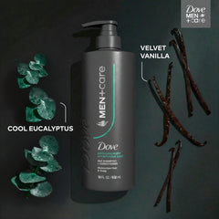 Dove Men+Care in-shower use demonstrating cooling menthol effect