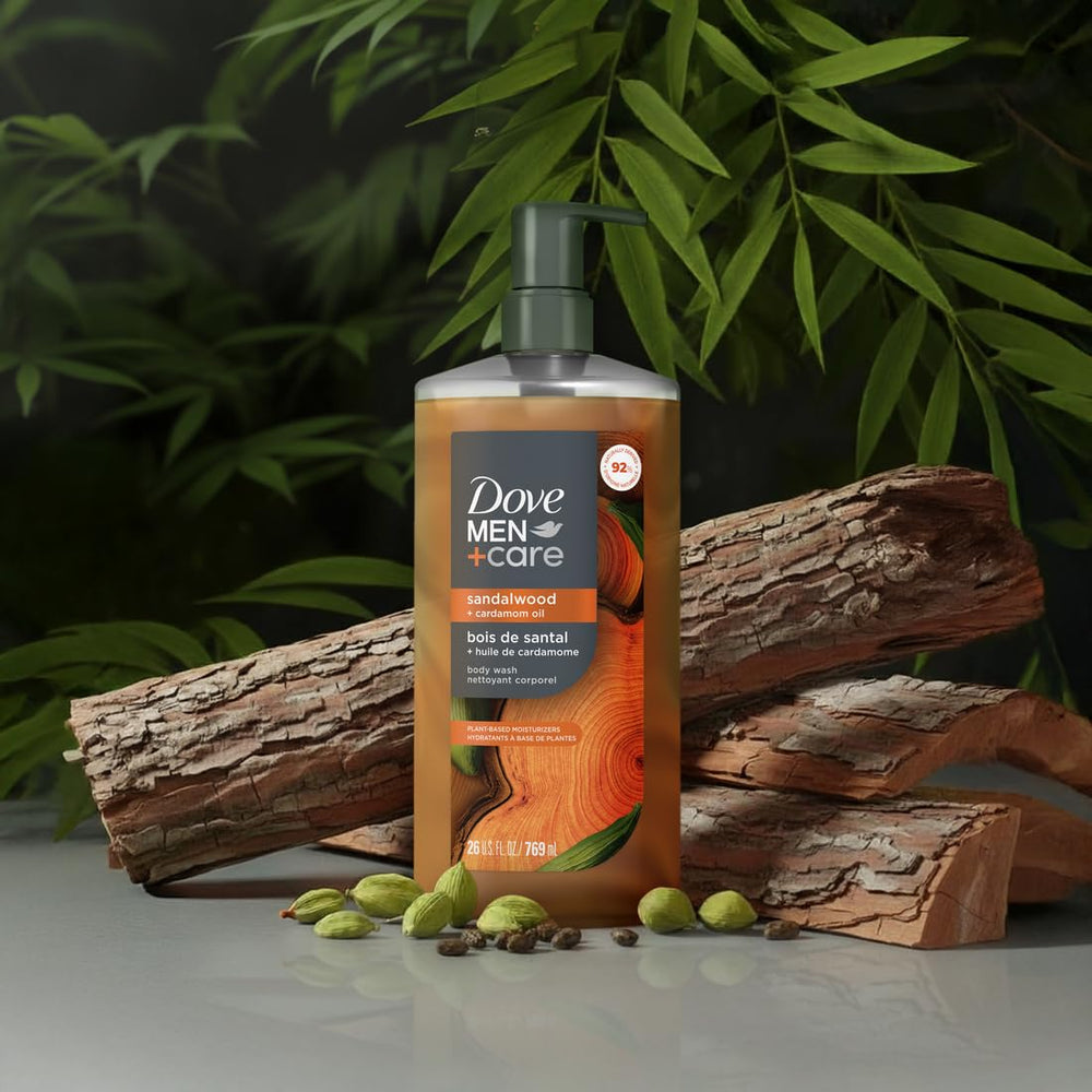 Dove Men+Care creamy lather texture that cleanses while moisturizing skin