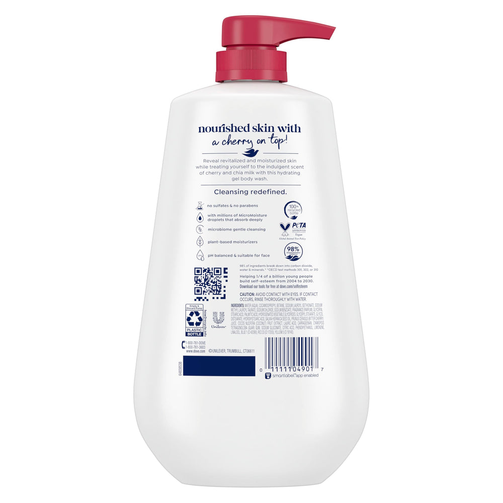 Dove dispensing pump releasing gel, demonstrates easy application and control