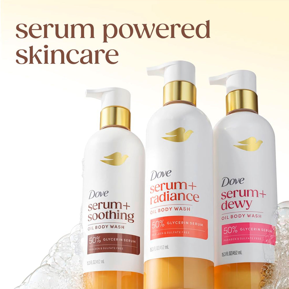 Dove product in bathroom lifestyle scene creating calming shower ritual benefit