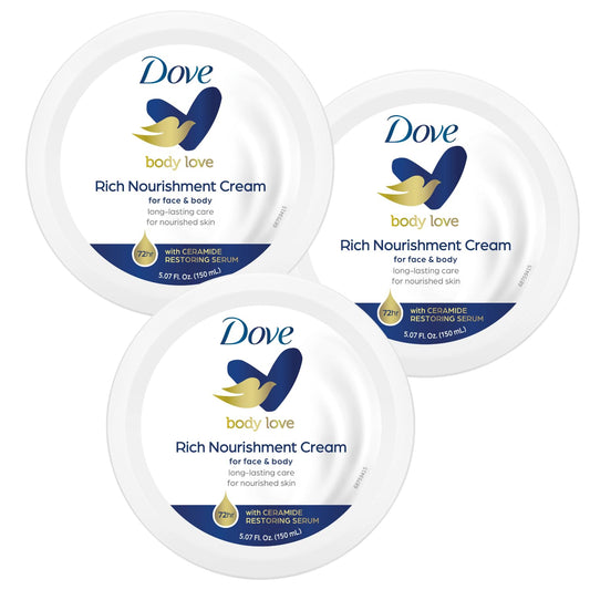 Dove jar front packaging showing product name and benefit