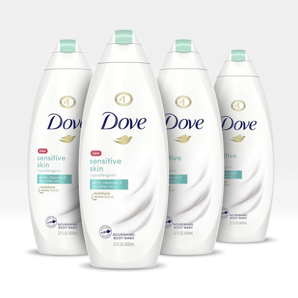 Dove front packaging showing product and gentle care benefit