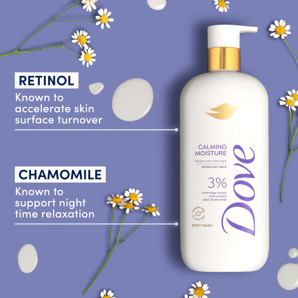 Dove pump dispensing creamy serum foam texture for hydration benefit