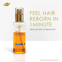 Dove serum mist on dry hair to control frizz and boost shine