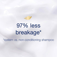 Dove shampoo in shower scene showing easy application and daily use