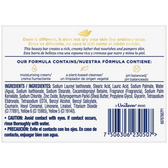 Dove close-up of bar texture highlighting creamy moisturizing lather
