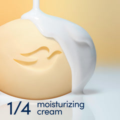 Dove beauty bar producing rich foam to cleanse and hydrate skin