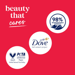Dove 30.6 oz bottle next to common objects, displays true size and value
