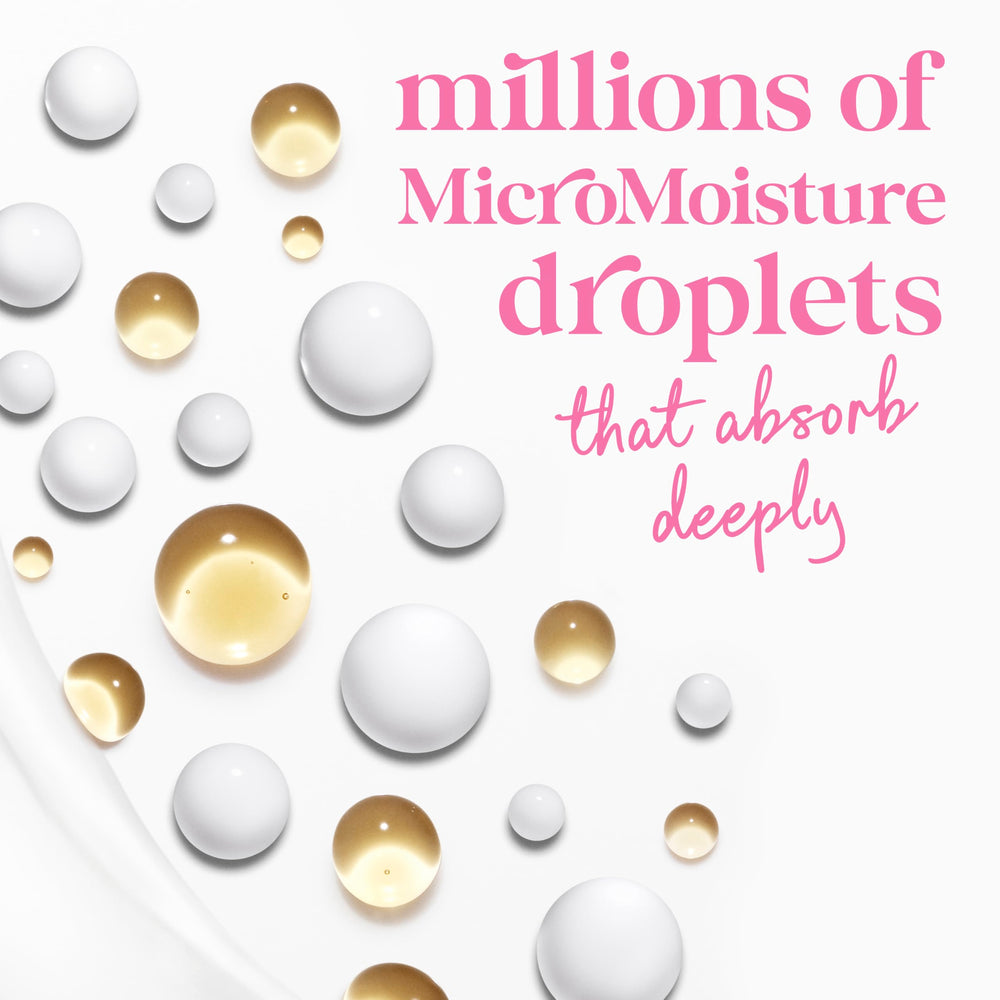 Close-up gel texture of Dove showing moisturizing droplet benefit