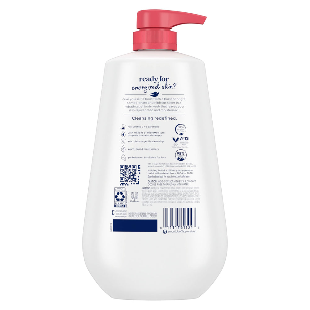 Dove MicroMoisture gel texture close-up showing nourishing droplets for softer skin