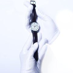 DOVORTEX gloves worn during moisturizing routine for overnight treatment