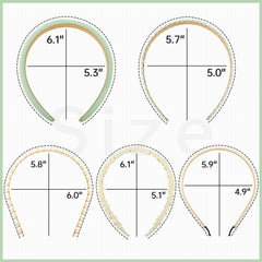 DOXISHRUKY five headbands arranged on tabletop showing color coordination benefit