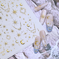 Dozsyt stickers applied on nail tip demonstrating neat placement and instant glam