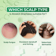 dr.atoskin lather on scalp demonstration showing soothing application and reduced flakes