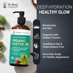 Dr. Berg applying oil to hair roots to nourish scalp and improve manageability