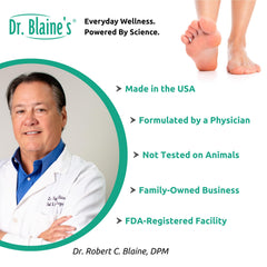 Dr. Blaine's before and after nail comparison showing improved nail appearance