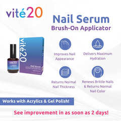 Dr. Blaine's VITÉ20 precision brush applicator for targeted nail coverage