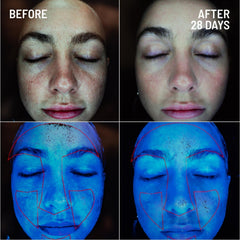 Dr. Brandt exfoliator in hand demonstrating easy application