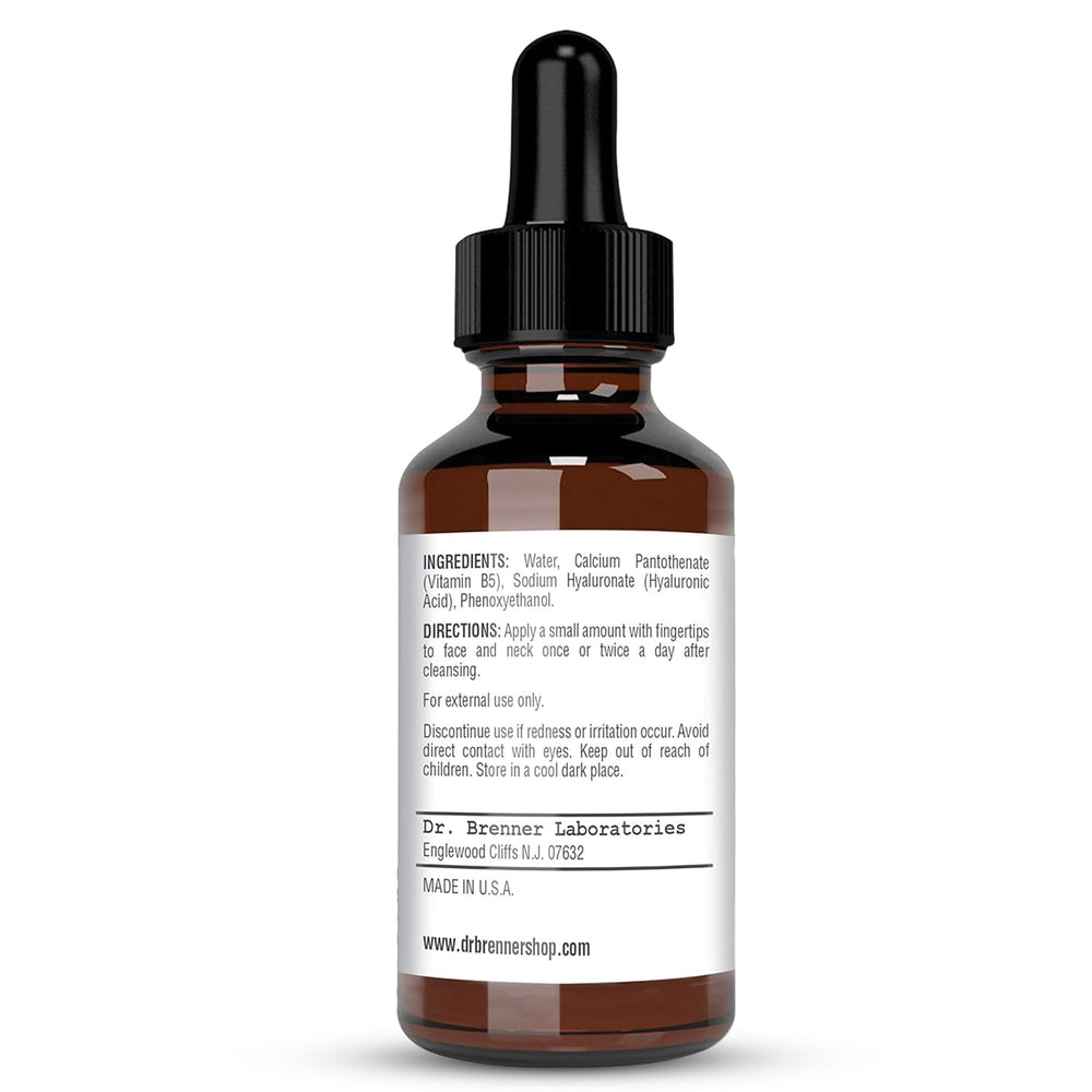 Dr. Brenner serum staged on bathroom vanity showing daily routine benefit