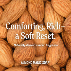 Dr. Bronner's almond bottle beside refill illustrates refill value