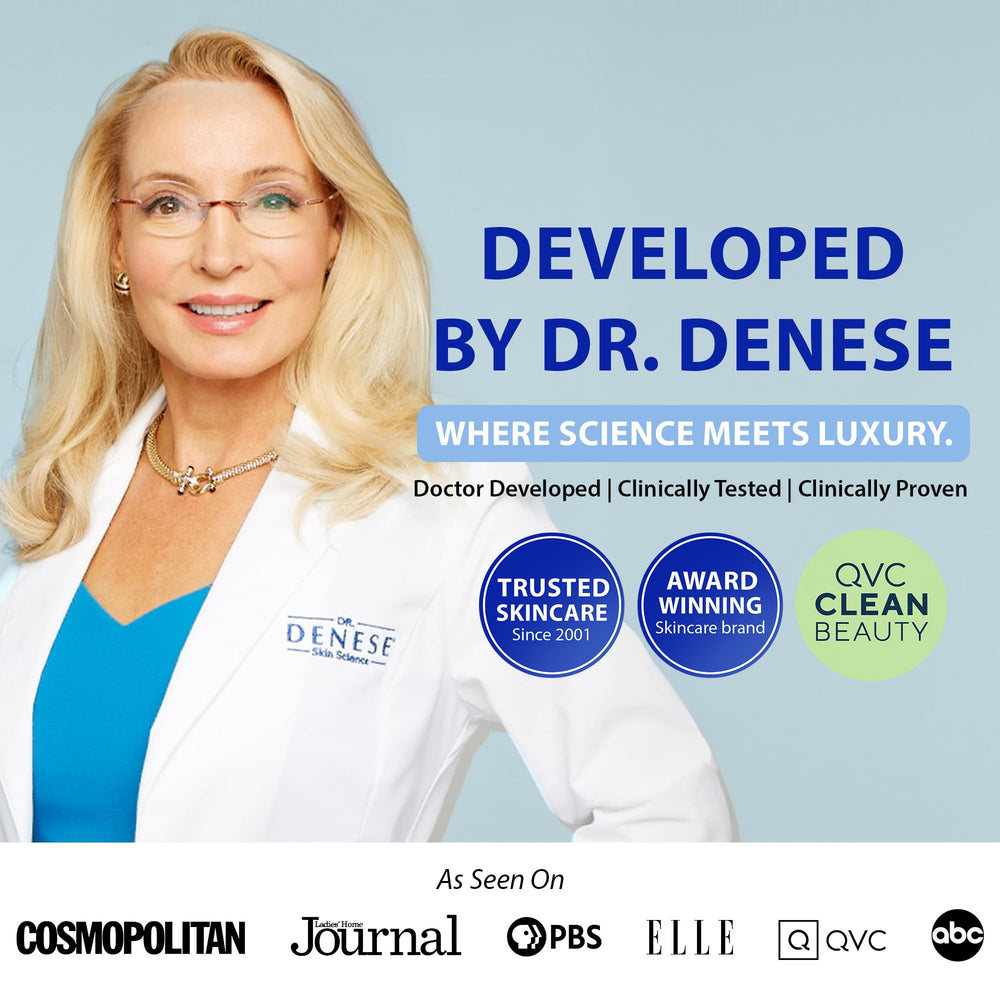 Dr. Denese moisturized model under makeup showing smooth non-greasy finish