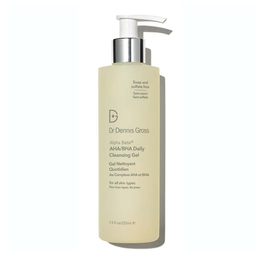 Dr Dennis Gross cleanser front packaging showing product benefits