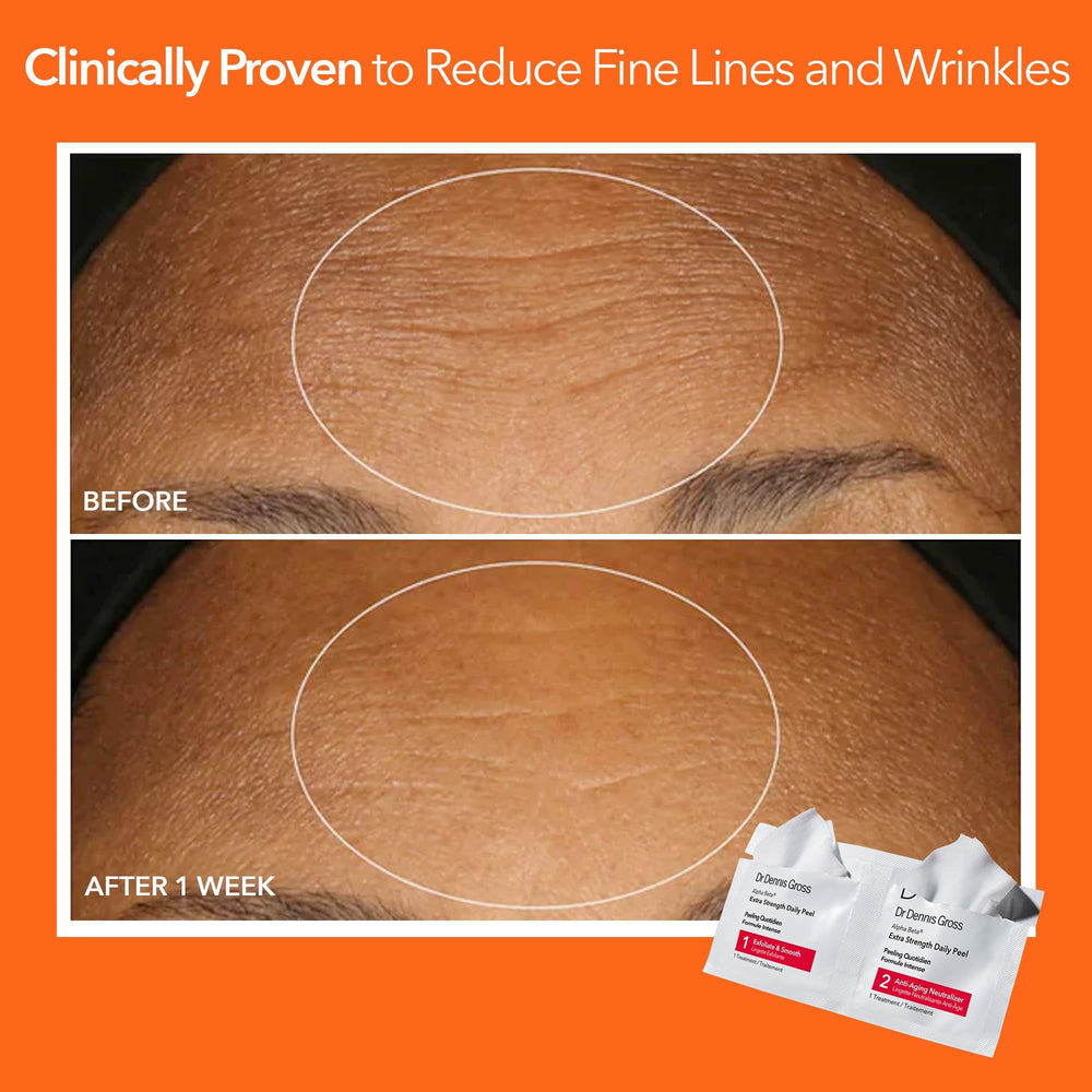 Dr. Dennis Gross pad in hand to demonstrate size and ease of single-use application