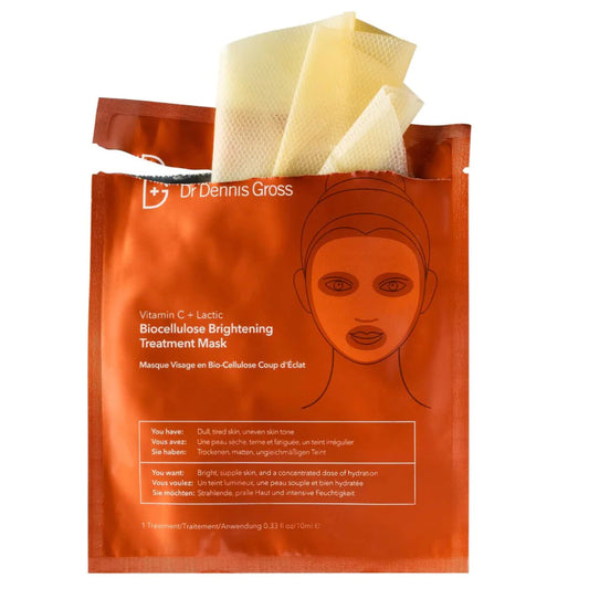 Dr Dennis Gross front packaging showing mask sachet and brand benefits