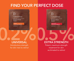 Visual comparison showing improved texture using Dr Dennis Gross pads over weeks
