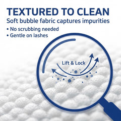 Dr. Fischer wipe texture close-up showing soft fiber and gentle moisture