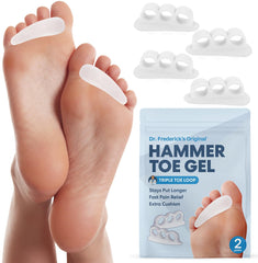 Dr. Frederick's Original front packaging showing two pairs, clear benefit of easy toe alignment