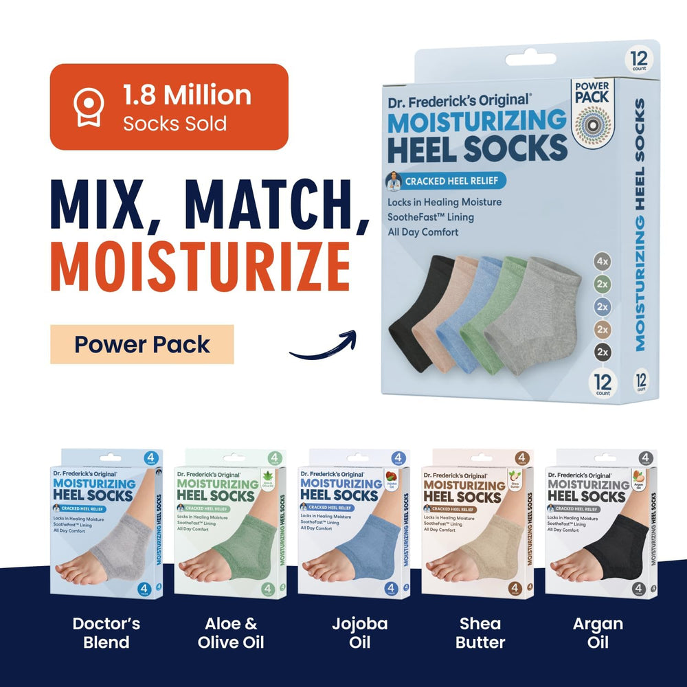 Dr. Frederick's socks in a washing mesh to show they are washable