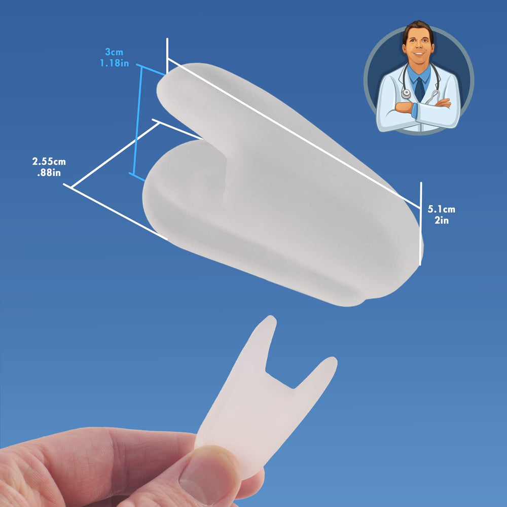 Dr. Frederick's gel spacers being washed showing easy cleaning benefit