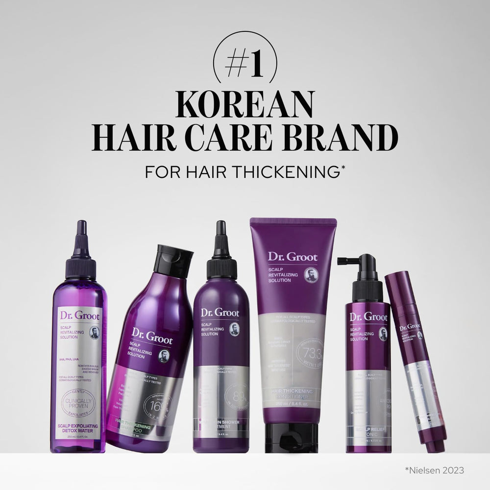 Dr. Groot on bathroom shelf in lifestyle scene promoting daily routine benefit