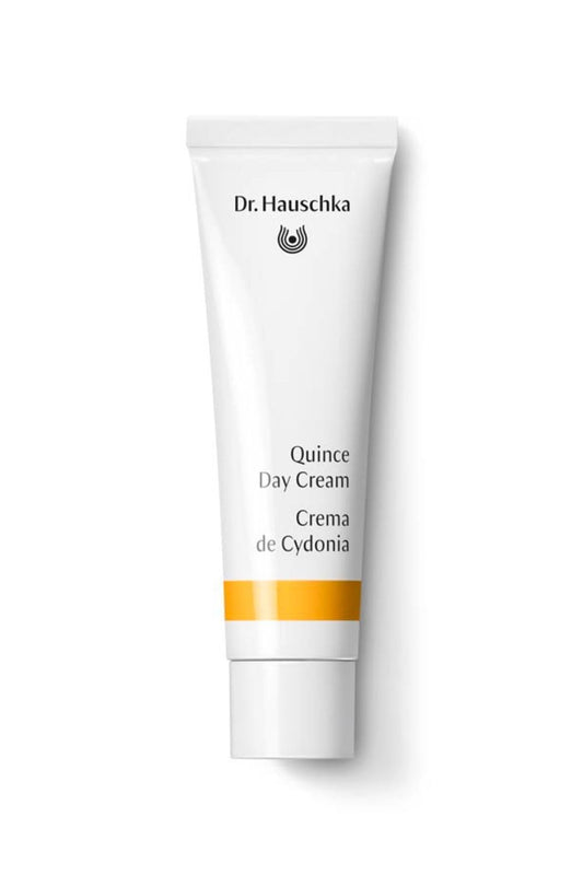 Dr. Hauschka Quince Day Cream jar front view showing packaging and lightweight benefit