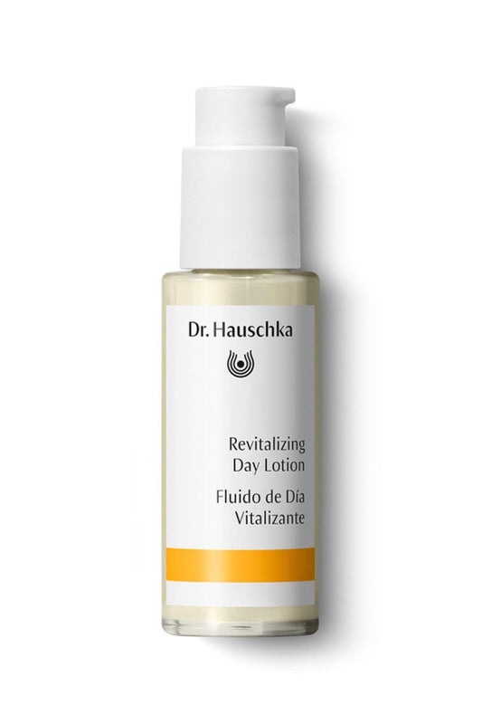 Dr. Hauschka front packaging showing lotion bottle and brand clarity