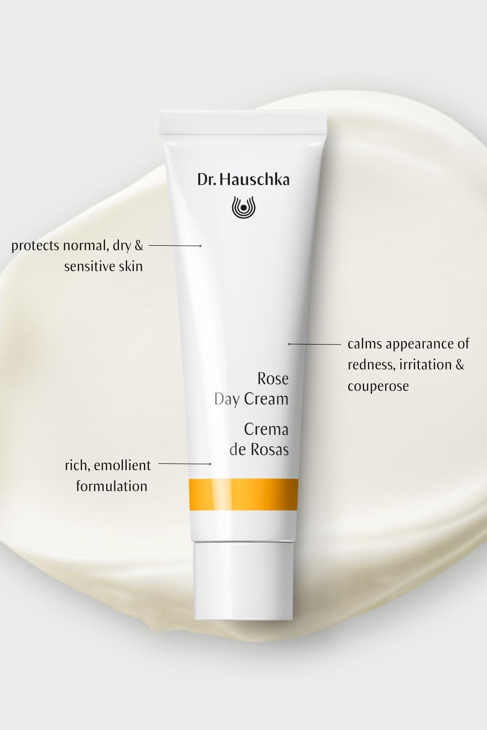 Dr. Hauschka rose petals close-up highlighting soothing botanical benefit
