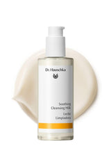 Dr. Hauschka bottle in hand showing 4.9 fl oz scale and travel-friendly benefit