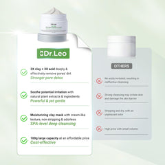 Dr.Leo lifestyle shot of person applying mask showing simple self-care benefit