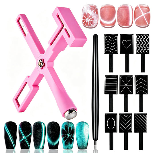 Dr.nail front packaging of the 11pcs cat eye kit showing contents and portability benefit