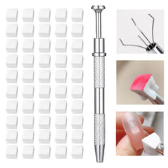 Dr.nail sponge in grabbing pen demonstrating cleaner ombré application