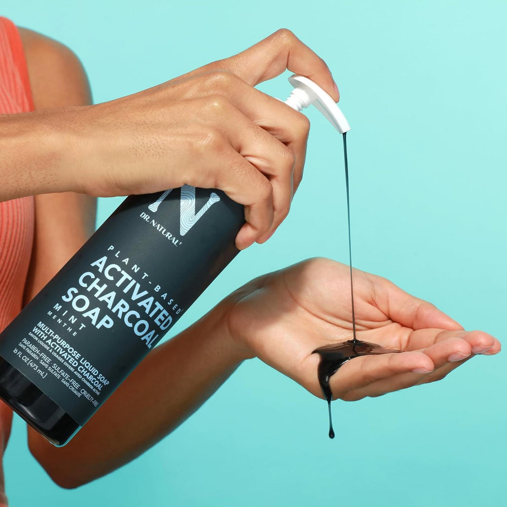 Dr. Natural hand wash demonstration showing gentle lather and impurity removal benefit