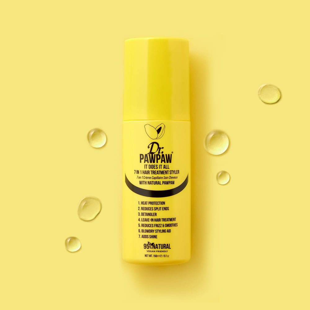 Dr. PAWPAW hair after blowout showing smooth shine benefit
