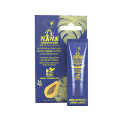 Dr. PAWPAW ORIGINAL BALM pawpaw and aloe ingredients display emphasizing natural hydration