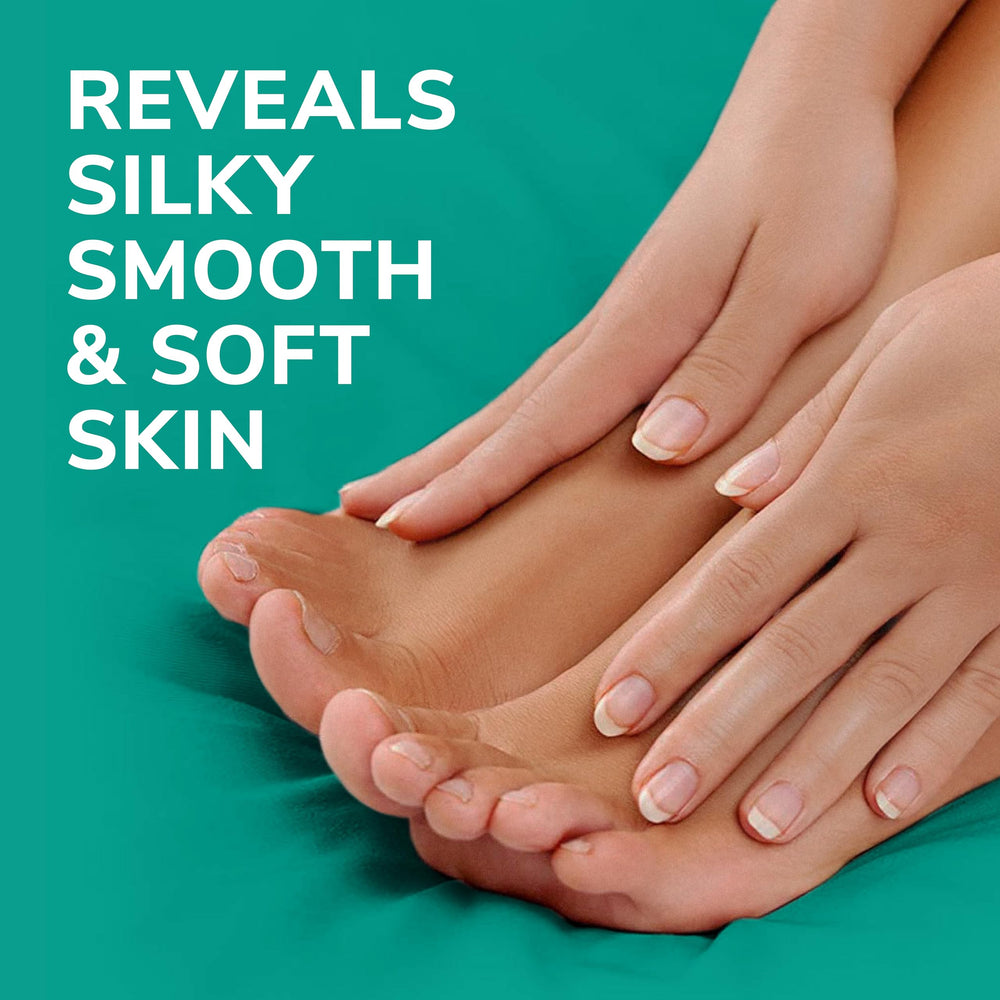 Dr. Scholl's single-use moisturizing sock removed from packet for easy application